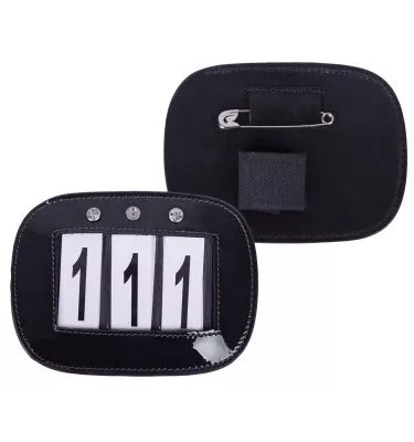 Numerki startowe z kryształkami czarne