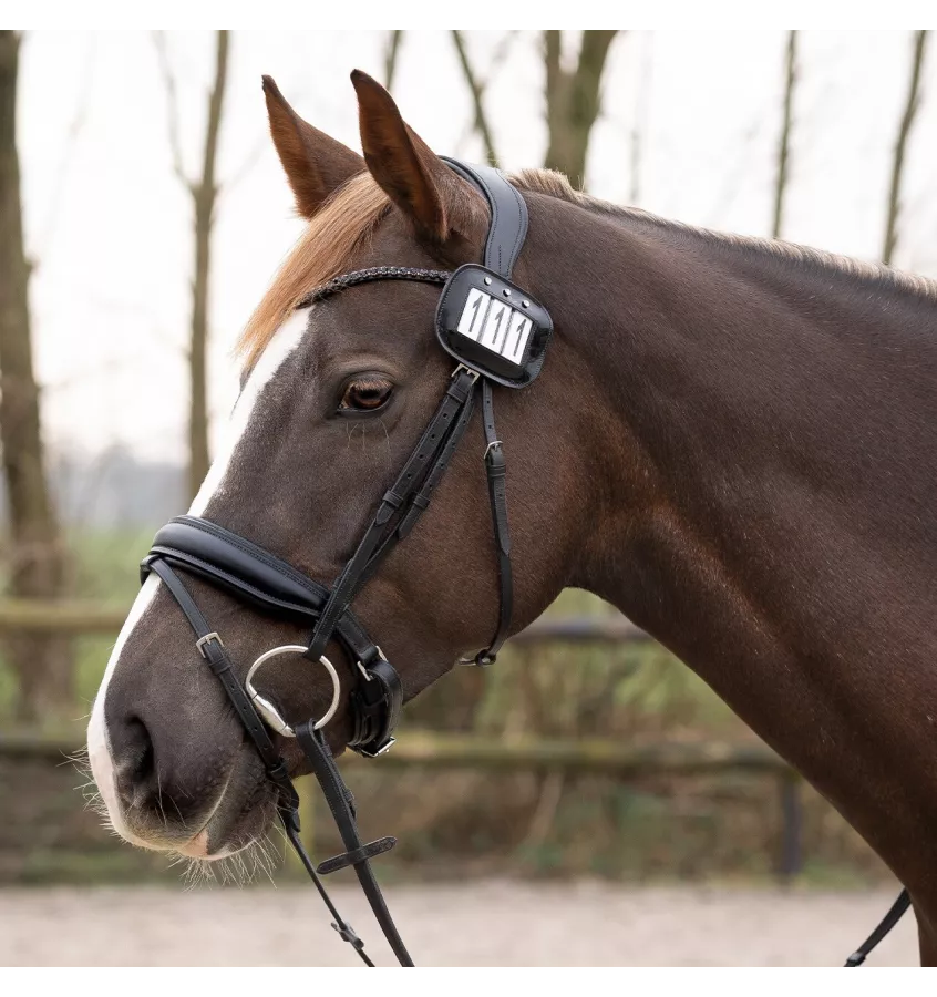 Numerki startowe z kryształkami czarne