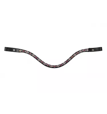 Naczółek dla konia Daisy róż full