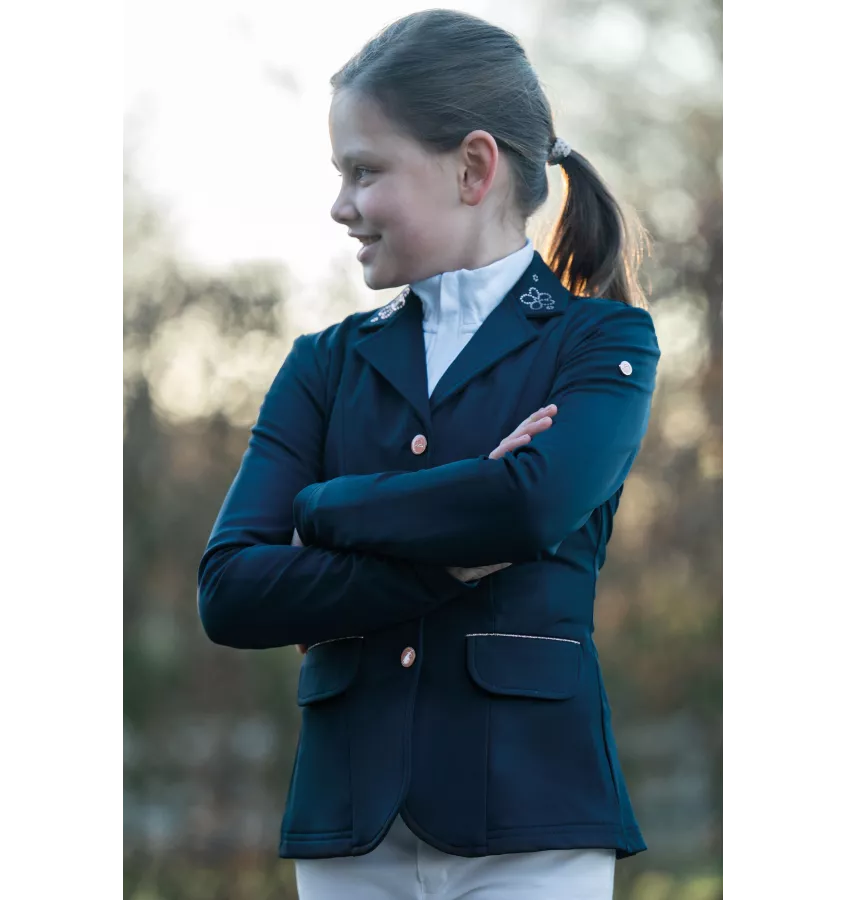 Marynarka konkursowa dziecięca Flora czarny 128