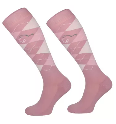 Podkolanówki w kratkę green 35-38