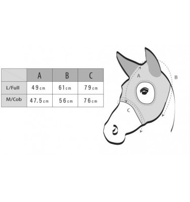 Maska uspokajająca dla konia TITANIUM cob