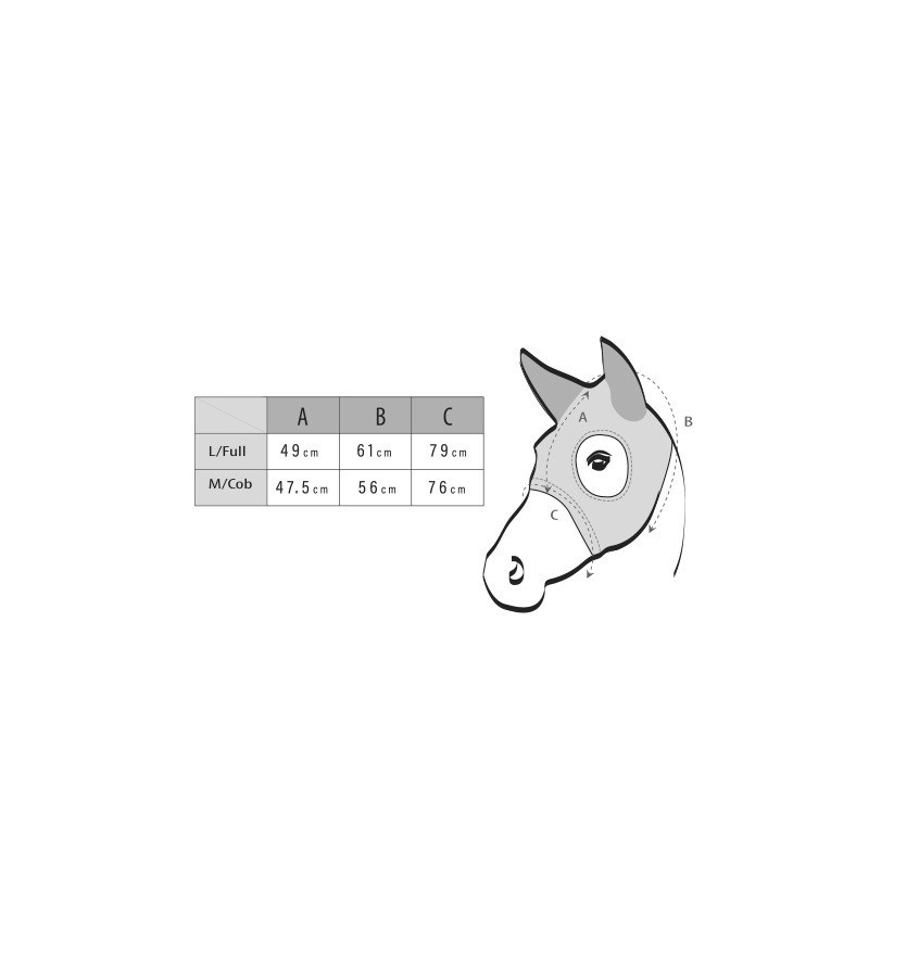 Maska uspokajająca dla konia TITANIUM cob