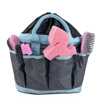 Torba na akcesoria i szczotki dla konia niebieski