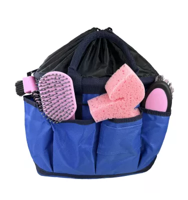 Torba na akcesoria i szczotki dla konia niebieski