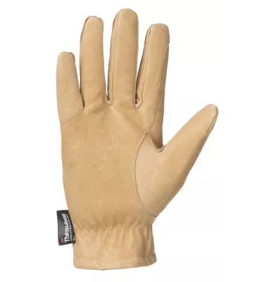 Rękawiczki jeździeckie skórzane beż L