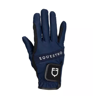 Rękawiczki jeździeckie Equestro LOGO fuksja 6
