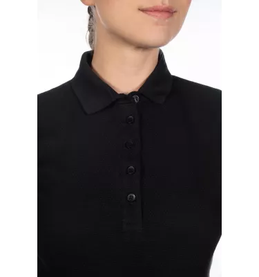 Bawełniana koszulka jeździecka polo Elisa błęki L