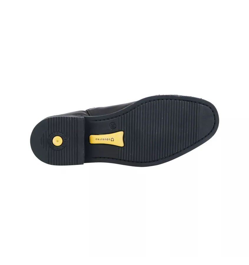 EQUESTRO Skórzane sztyblety jeździeckie czarne 36