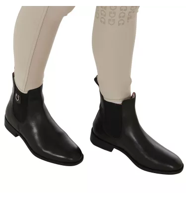 EQUESTRO Skórzane sztyblety jeździeckie czarne 36