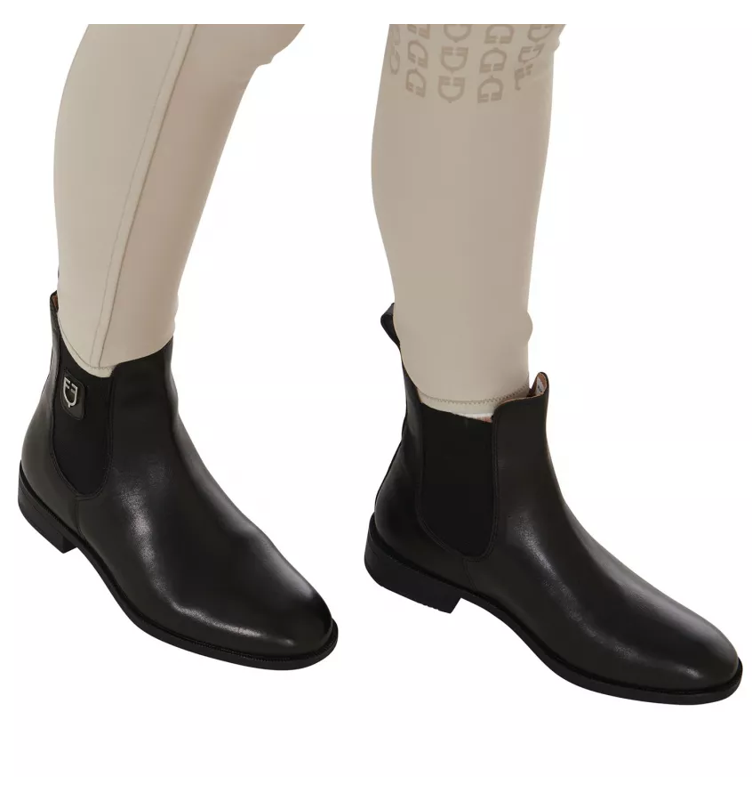 EQUESTRO Skórzane sztyblety jeździeckie czarne 36