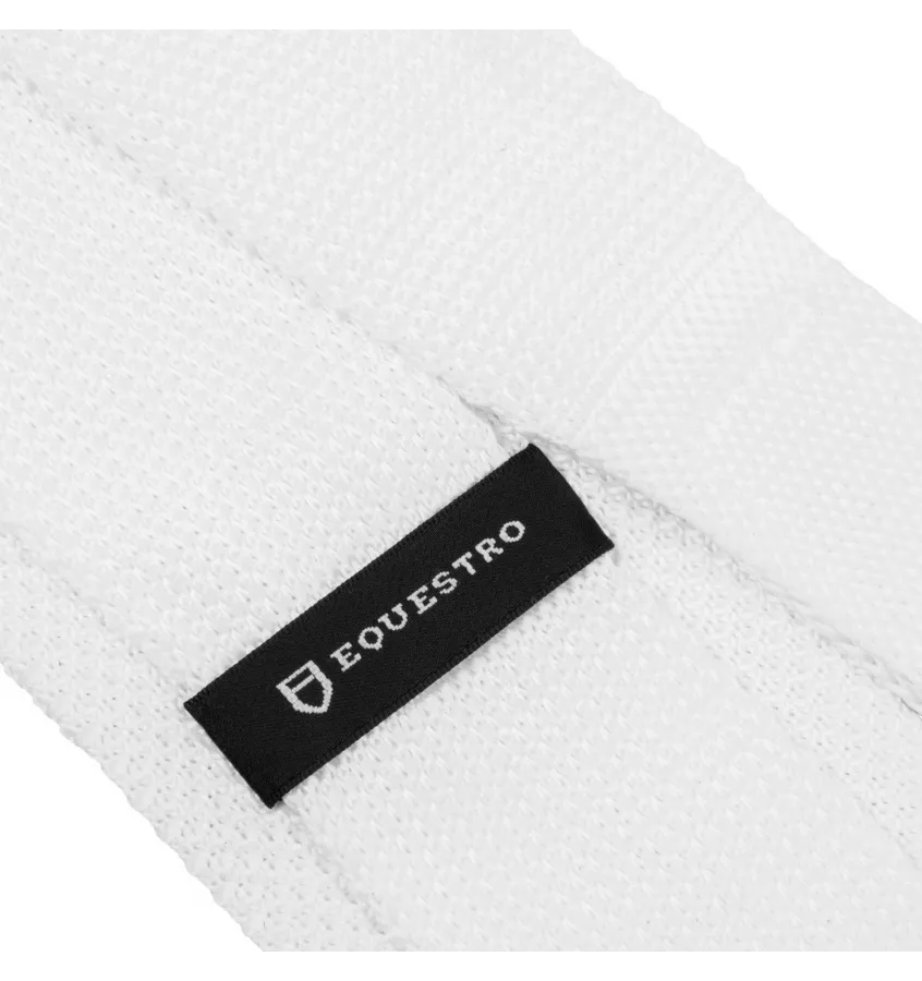 EQUESTRO Krawat męski biały