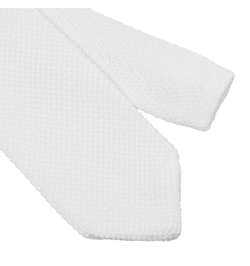 EQUESTRO Krawat męski biały