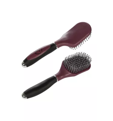 Szczotka do grzywy i ogona do konia Soft bordo