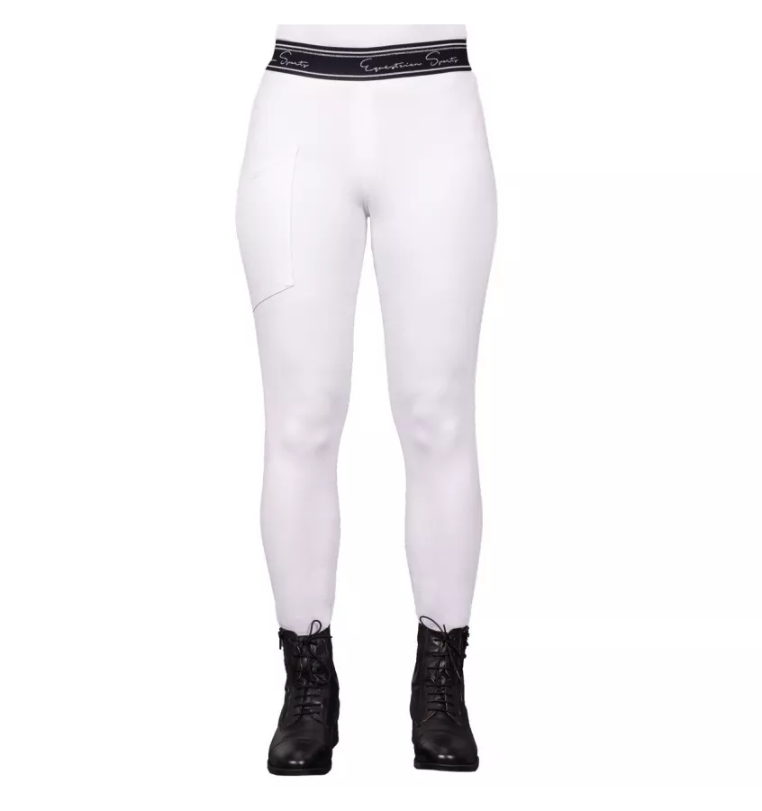 Legginsy jeździeckie Eden Competition biały 140