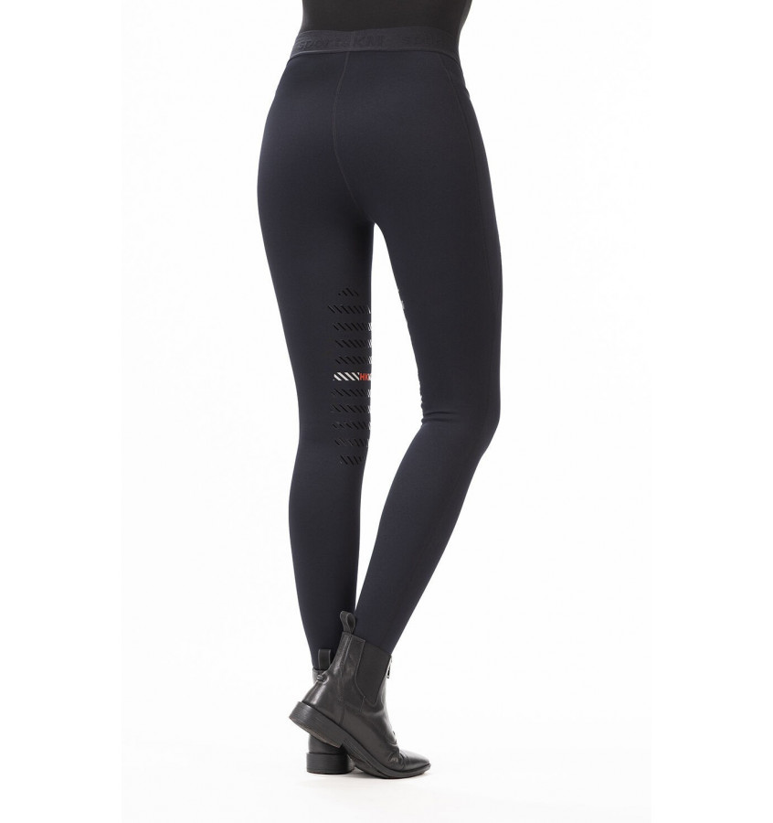 Legginsy jeździeckie zimowe Sports czarny 32/34