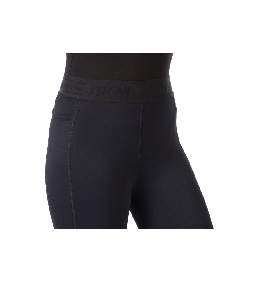 Legginsy jeździeckie zimowe Sports czarny 32/34