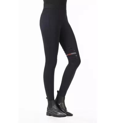 Legginsy jeździeckie zimowe Sports czarny 122/128