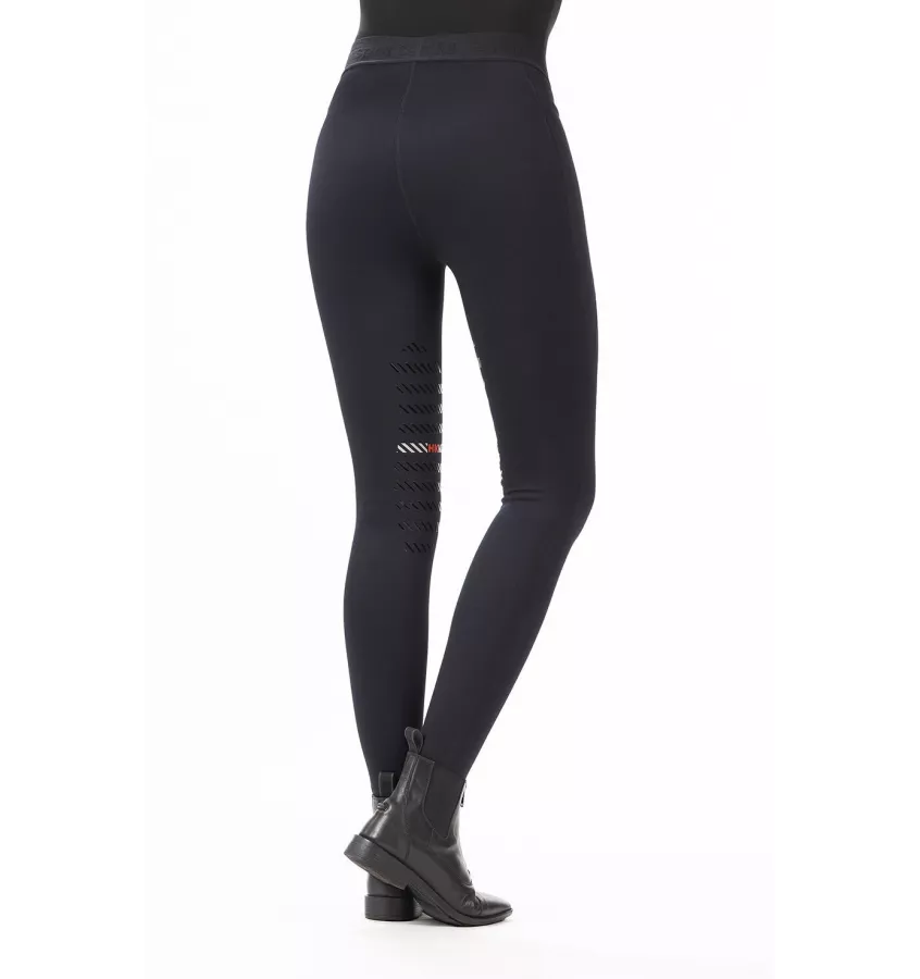 Legginsy jeździeckie zimowe Sports czarny 122/128