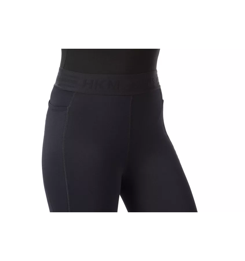 Legginsy jeździeckie zimowe Sports czarny 122/128