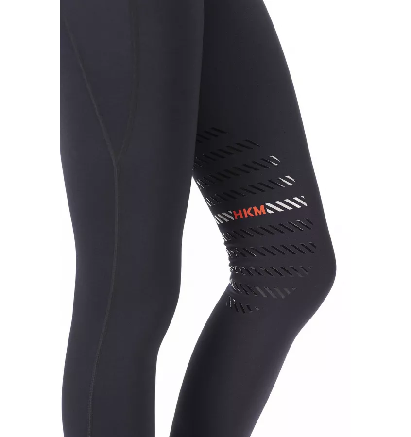 Legginsy jeździeckie zimowe Sports czarny 122/128