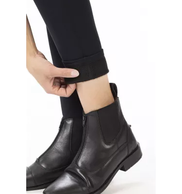 Legginsy jeździeckie zimowe Sports czarny 122/128