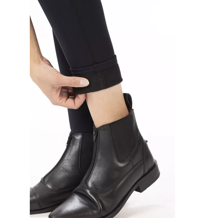 Legginsy jeździeckie zimowe Sports czarny 122/128