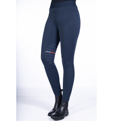 Legginsy jeździeckie zimowe Sports granat 122/128