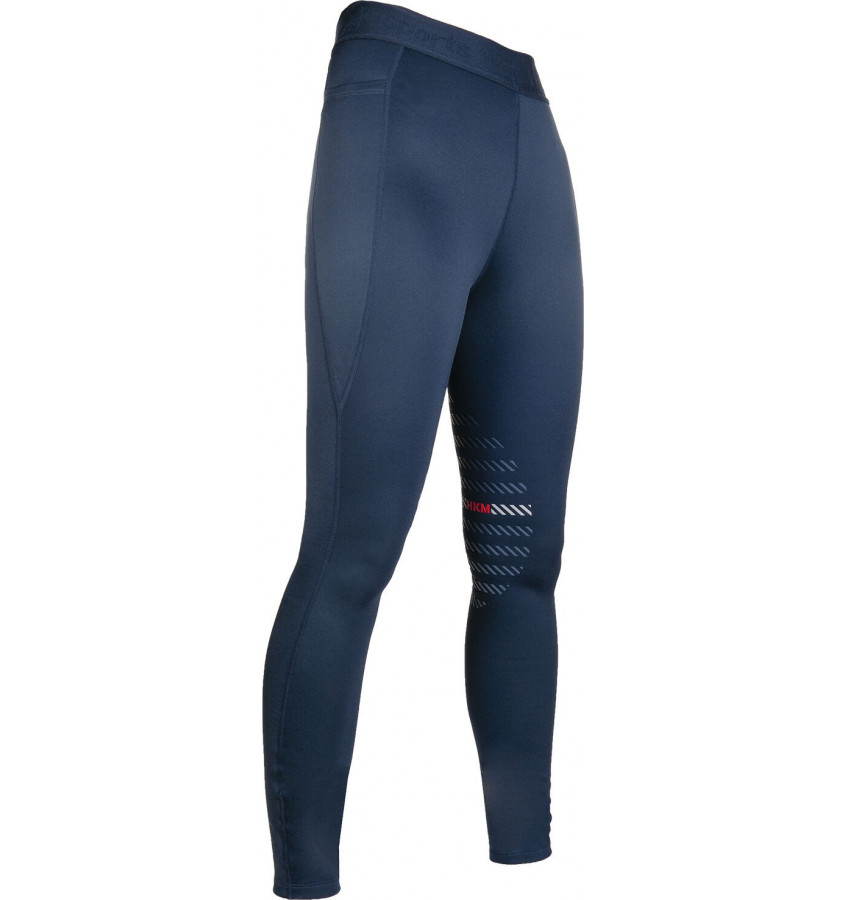 Legginsy jeździeckie zimowe Sports granat 122/128