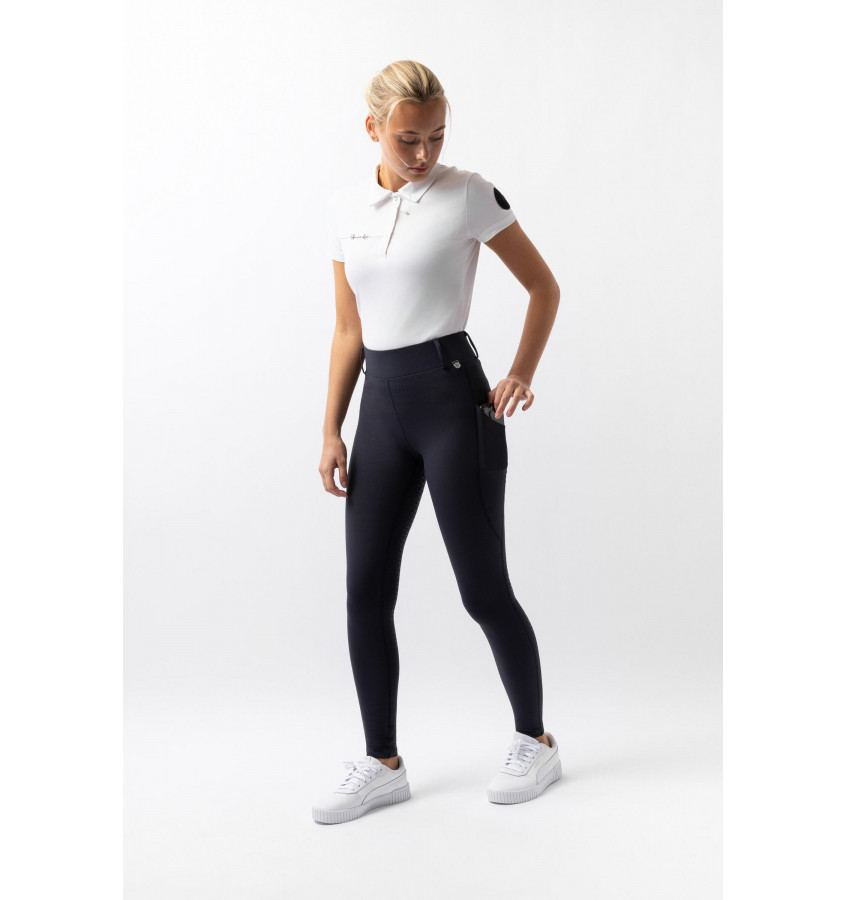 Legginsy jeździeckie zimowe Dea granat 32