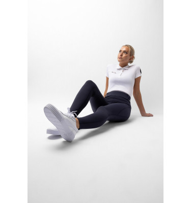 Legginsy jeździeckie zimowe Dea granat 32