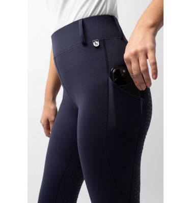 Legginsy jeździeckie zimowe Dea granat 32