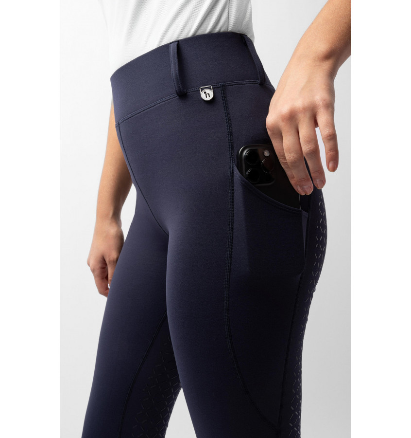 Legginsy jeździeckie zimowe Dea granat 32