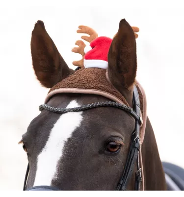 Czapka dla konia świąteczna Renifer full
