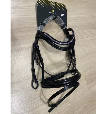 Ogłowie dla konia Soft Violet czarne cob