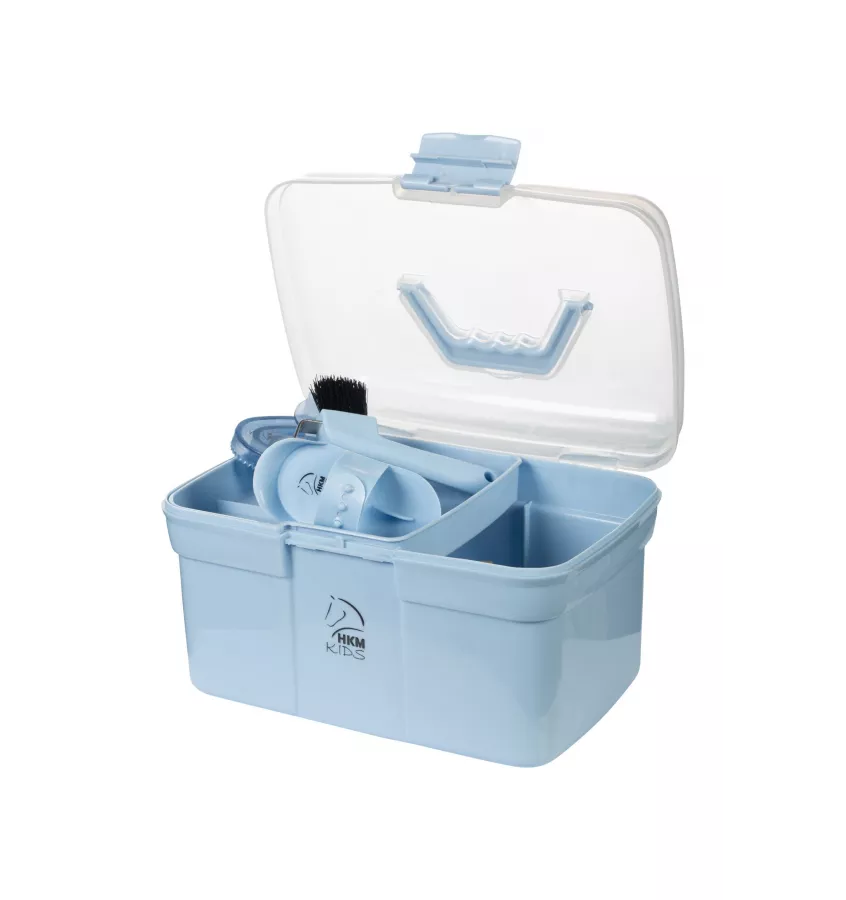 Skrzynka ze szczotkami dla dzieci błękit