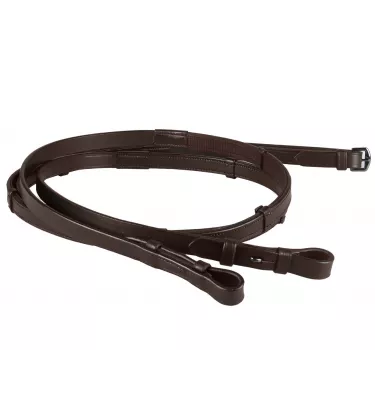 Wodze skórzano z antypoślizgową warstwą brąz