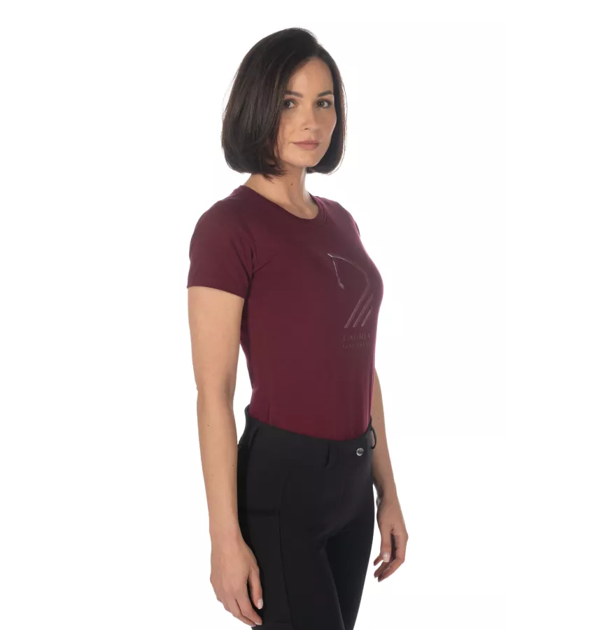 Koszulka jeździecka Livigno Horse Head bordo L