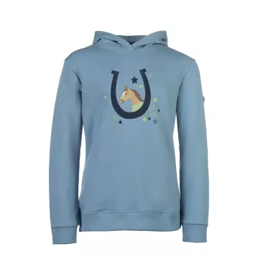 Bluza jeździecka z kapturem Diana niebieski 110/116