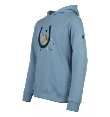Bluza jeździecka z kapturem Diana niebieski 110/116