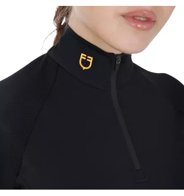 Koszulka jeździecka Equestro czarny S