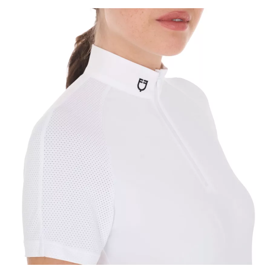 Koszulka konkursowa jeździecka Equestro biały L
