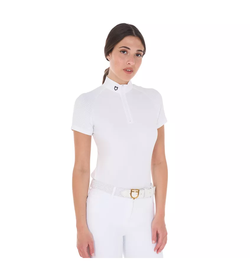 Koszulka konkursowa jeździecka Equestro biały L