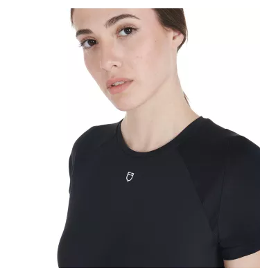 Koszulka jeździecka techniczna Equestro czarny L