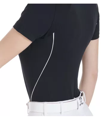 Koszulka jeździecka techniczna Equestro czarny L