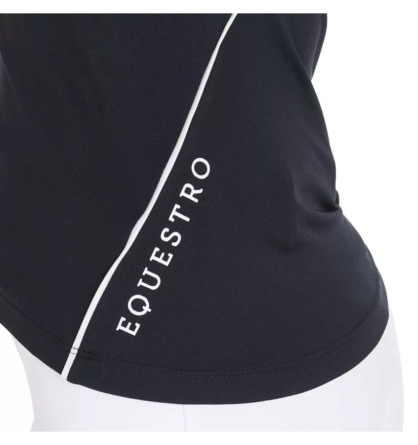 Koszulka jeździecka techniczna Equestro czarny L
