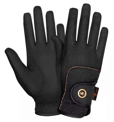 Rękawiczki jeździeckie letnie FP Dallas czarny L