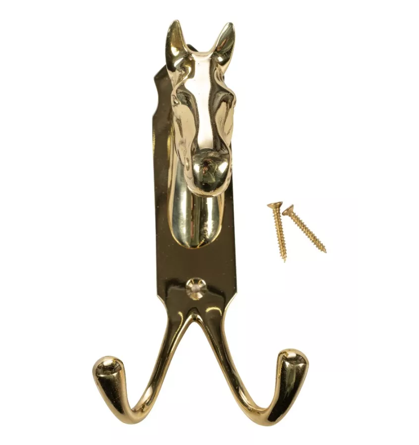 Wieszak z głową konia z mosiądzu 16cm/8cm