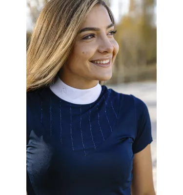 Koszulka konkursowa jeździecka Equitheme Funza czarny L