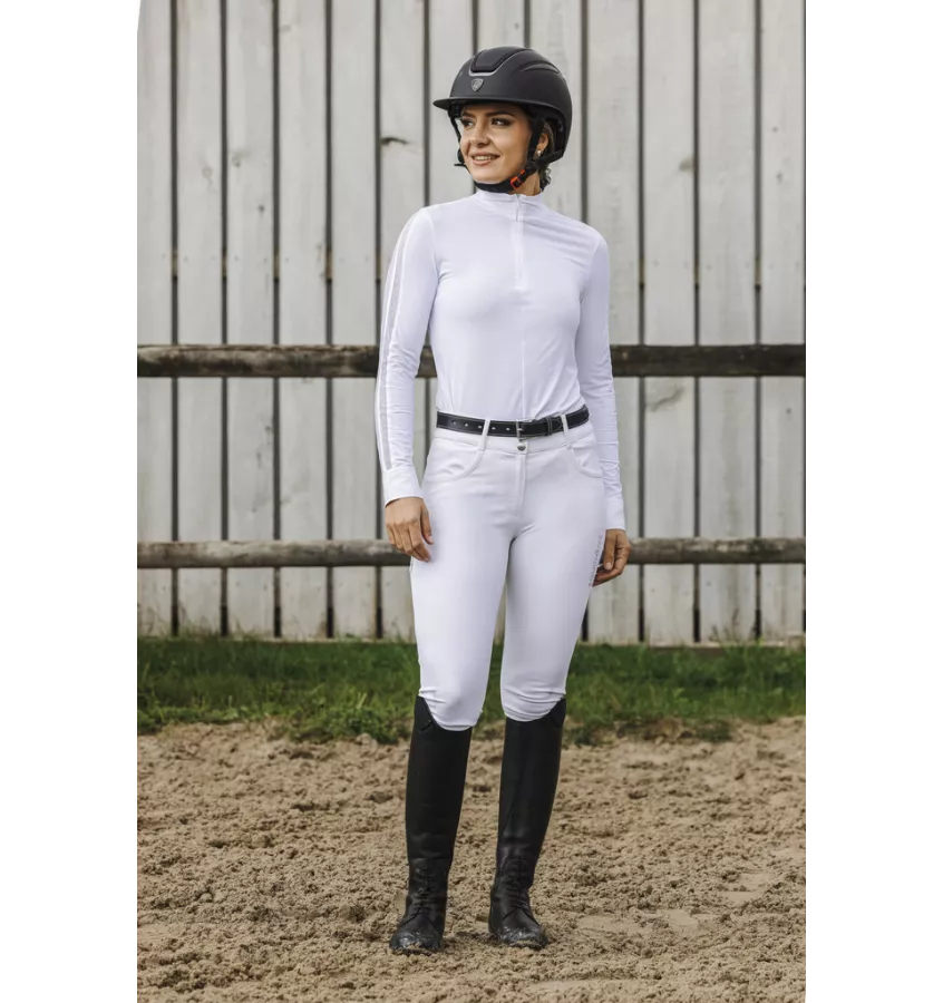 Koszula konkursowa z dlugim rękawem Equitheme Estoril beż L